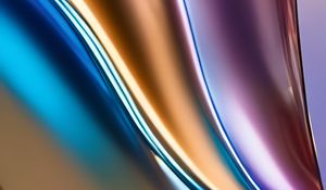 Preview wallpaper waves, metallic, curves, abstraction