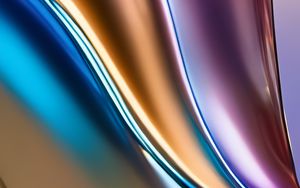 Preview wallpaper waves, metallic, curves, abstraction