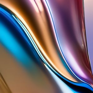 Preview wallpaper waves, metallic, curves, abstraction