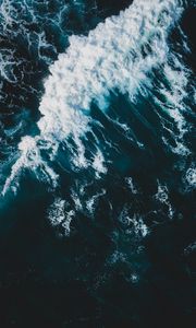 Preview wallpaper waves, ocean, aerial view, water, spray