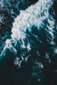 Preview wallpaper waves, ocean, aerial view, water, spray