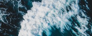 Preview wallpaper waves, ocean, aerial view, water, spray