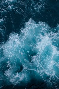 Preview wallpaper waves, ocean, aerial view, water