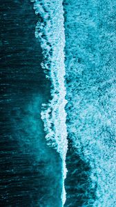 Preview wallpaper waves, ocean, aerial view, water, wavy