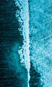 Preview wallpaper waves, ocean, aerial view, water, wavy