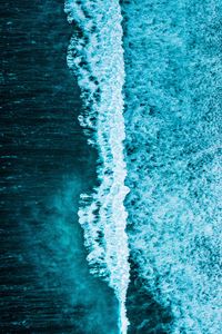Preview wallpaper waves, ocean, aerial view, water, wavy