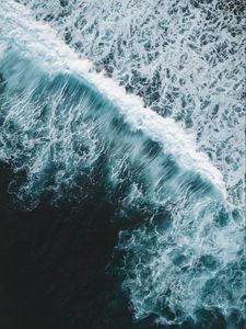 Preview wallpaper waves, ocean, aerial view, water, surf