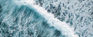 Preview wallpaper waves, ocean, aerial view, water, surf