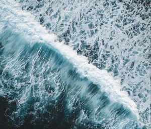 Preview wallpaper waves, ocean, aerial view, water, surf