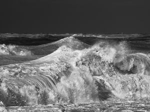 Preview wallpaper waves, ocean, sea, splashes, sea foam