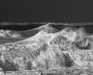 Preview wallpaper waves, ocean, sea, splashes, sea foam