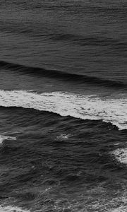 Preview wallpaper waves, ocean, water, bw