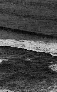 Preview wallpaper waves, ocean, water, bw