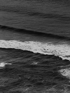 Preview wallpaper waves, ocean, water, bw