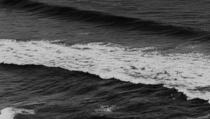 Preview wallpaper waves, ocean, water, bw