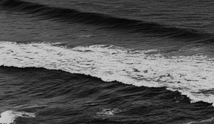 Preview wallpaper waves, ocean, water, bw