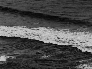 Preview wallpaper waves, ocean, water, bw
