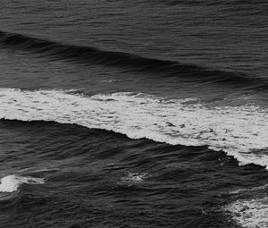 Preview wallpaper waves, ocean, water, bw