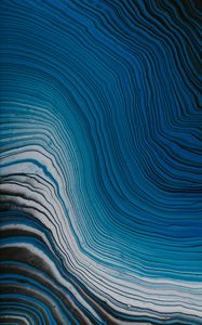 Preview wallpaper waves, paint, liquid, abstraction, blue