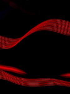 Preview wallpaper waves, red, light, abstraction