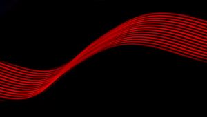Preview wallpaper waves, red, light, abstraction