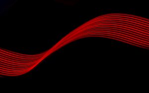 Preview wallpaper waves, red, light, abstraction