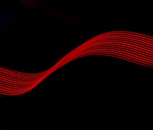 Preview wallpaper waves, red, light, abstraction