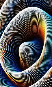 Preview wallpaper waves, relief, distortion, colorful, iridescent, abstraction