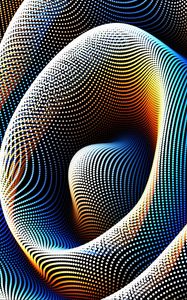 Preview wallpaper waves, relief, distortion, colorful, iridescent, abstraction