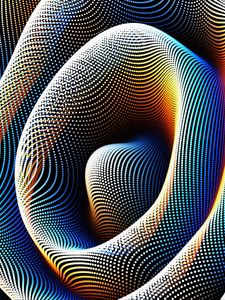 Preview wallpaper waves, relief, distortion, colorful, iridescent, abstraction