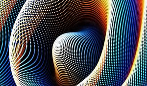 Preview wallpaper waves, relief, distortion, colorful, iridescent, abstraction