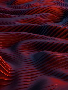 Preview wallpaper waves, relief, surface, 3d