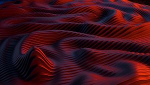 Preview wallpaper waves, relief, surface, 3d