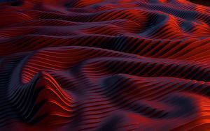 Preview wallpaper waves, relief, surface, 3d