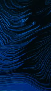 Preview wallpaper waves, ripples, abstraction, blue, dark