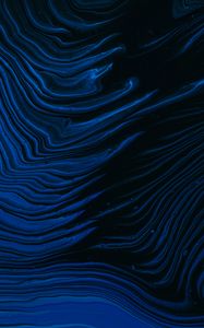 Preview wallpaper waves, ripples, abstraction, blue, dark