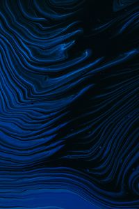Preview wallpaper waves, ripples, abstraction, blue, dark