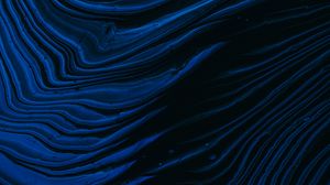 Preview wallpaper waves, ripples, abstraction, blue, dark