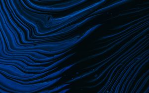 Preview wallpaper waves, ripples, abstraction, blue, dark