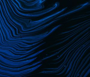 Preview wallpaper waves, ripples, abstraction, blue, dark