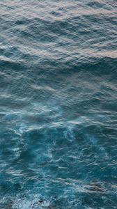 Preview wallpaper waves, ripples, aerial view, water, sea