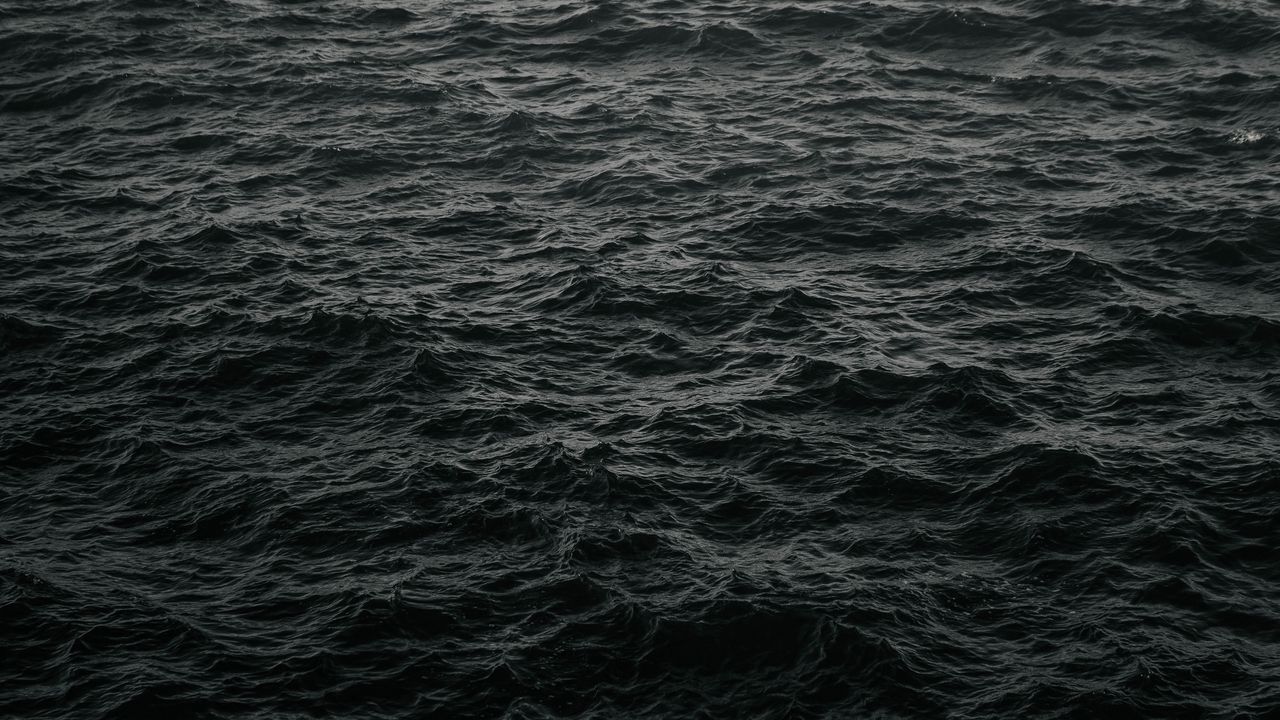 Wallpaper waves, ripples, dark, water, sea