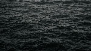 Preview wallpaper waves, ripples, dark, water, sea