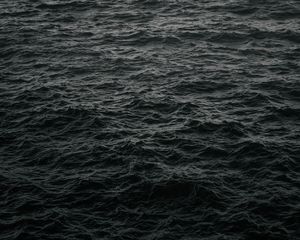 Preview wallpaper waves, ripples, dark, water, sea