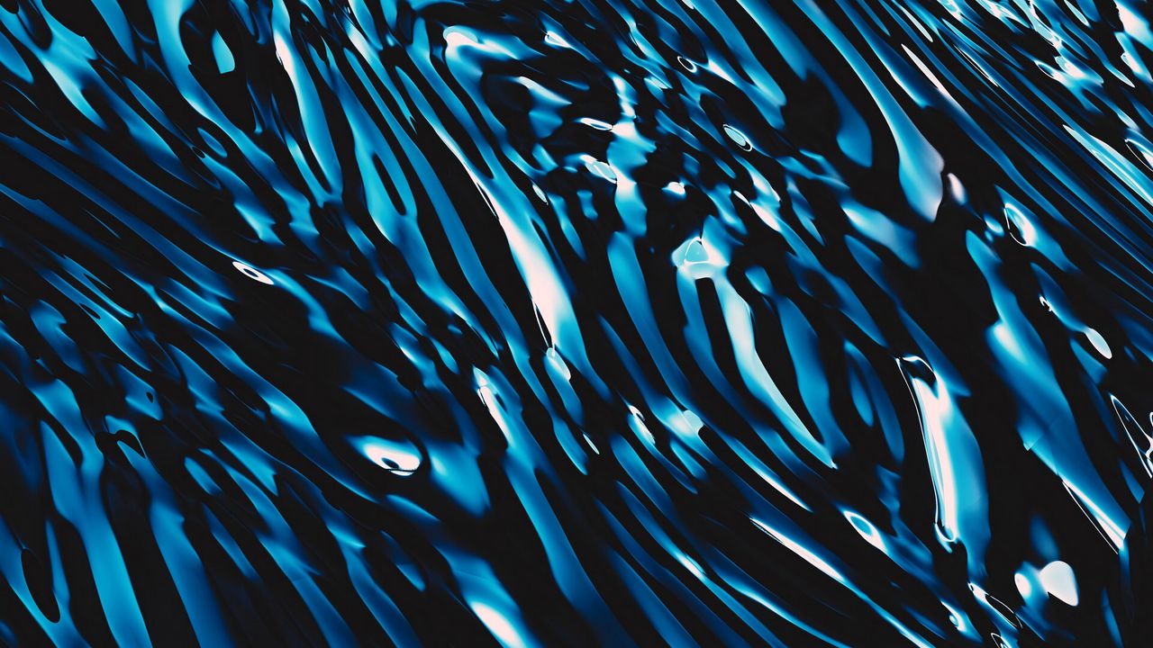Wallpaper waves, ripples, dark, blue, abstraction