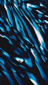 Preview wallpaper waves, ripples, dark, blue, abstraction