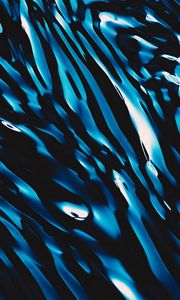 Preview wallpaper waves, ripples, dark, blue, abstraction
