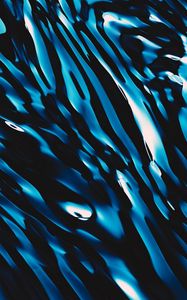Preview wallpaper waves, ripples, dark, blue, abstraction