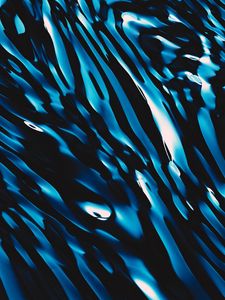 Preview wallpaper waves, ripples, dark, blue, abstraction