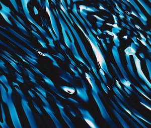 Preview wallpaper waves, ripples, dark, blue, abstraction
